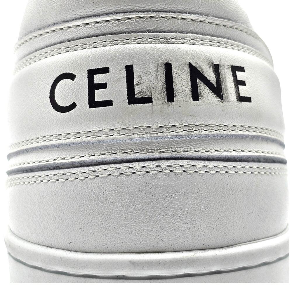 Celine Trainer Low Top Leather Sneakers in White size 44 $850 - Picture 6 of 11